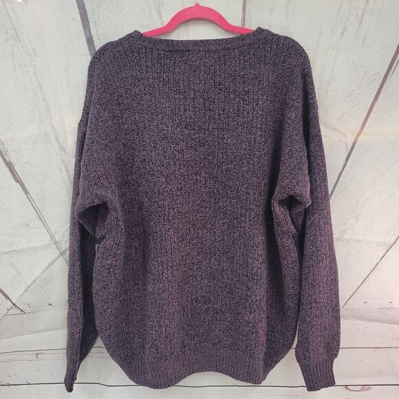 Vintage Career Club Purple Geometric Sweater - XL Tall - Picture 3 of 4